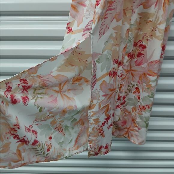 Band Of The Free Maxi Sundress Women Large Pink Floral Boho Casual Spring Summer - Picture 5 of 8